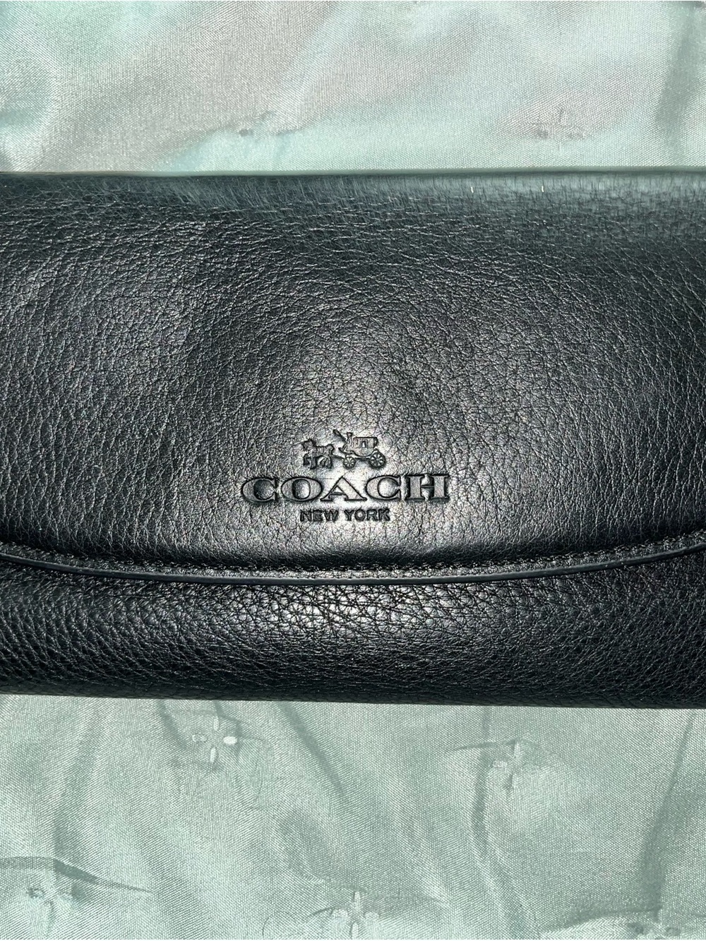 Coach Black Leather Clutch - Wallet